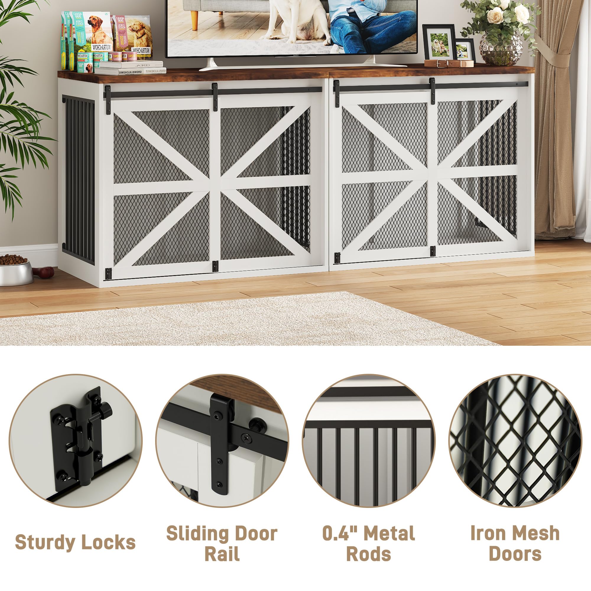 Amazon.com : jiteentarou 47In Farmhouse Dog Crate Furniture